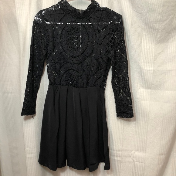 Choies Dresses & Skirts - Choies High Collared Lace Bodice Mini Dress 6